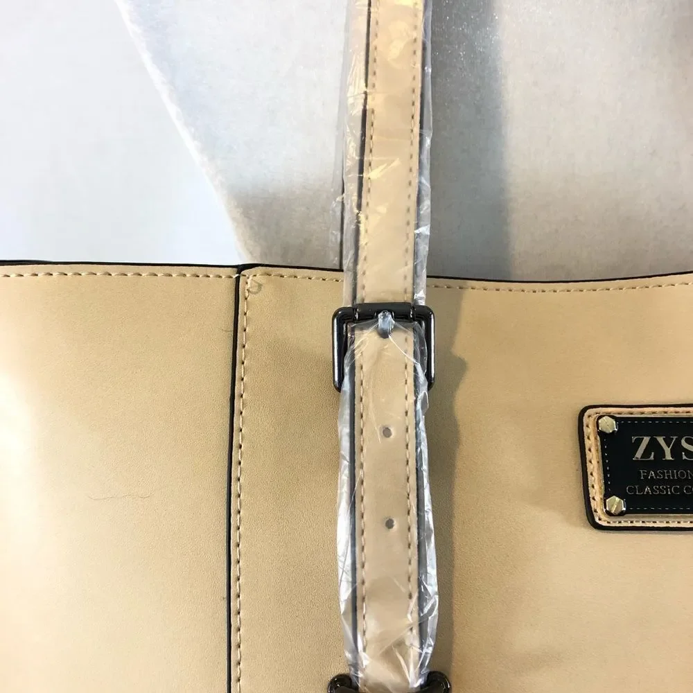 Brand New Cream‎ Vegan Leather Laptop Bag Zysun